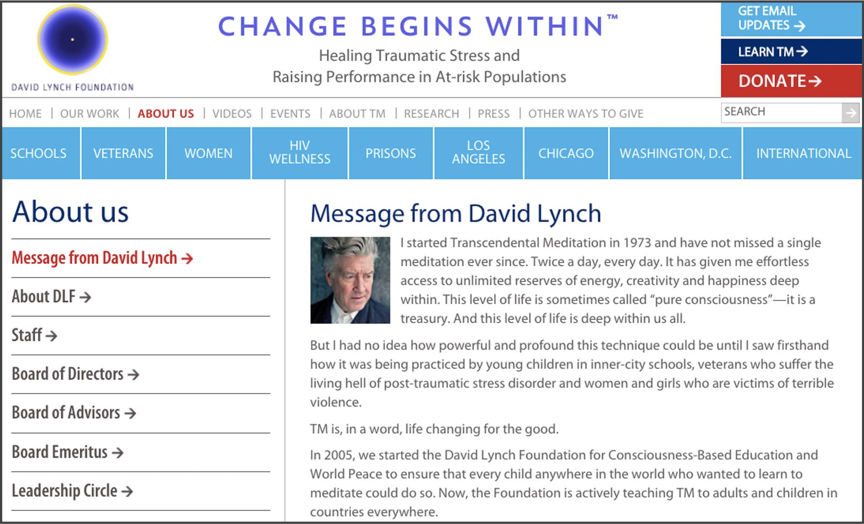 David Lynch TM page